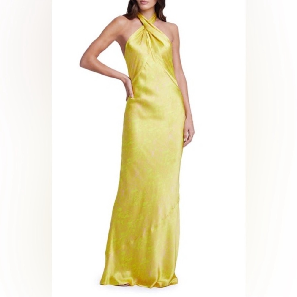 L'AGENCE Strapless Yellow Dress